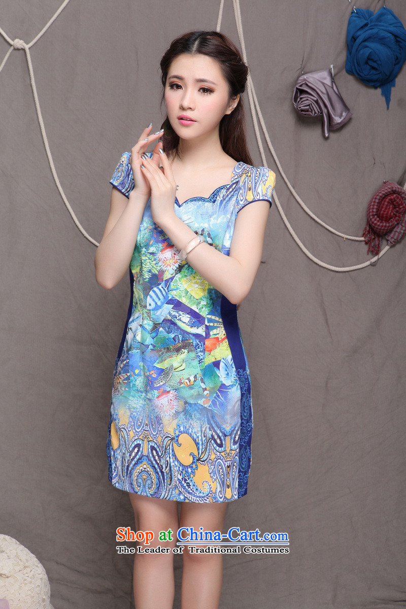 Statements were made by the princess of         2015 National wind stylish embroidery cheongsam Chinese cheongsam dress daily #9908 qipao Sau San pictures retro-color pictures, prices, M brand platters! The elections are supplied in the national character of distribution, so action, buy now enjoy more preferential! As soon as possible.