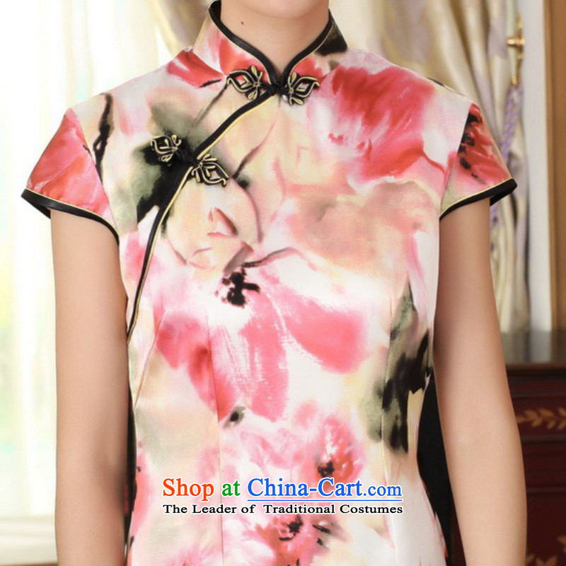 In accordance with the new l love women retro improved Tang Dynasty is pressed to collar stamp short-sleeved Sau San Tong replacing cheongsam dress LGD/Z0012# picture color L, in accordance with the Love l , , , shopping on the Internet