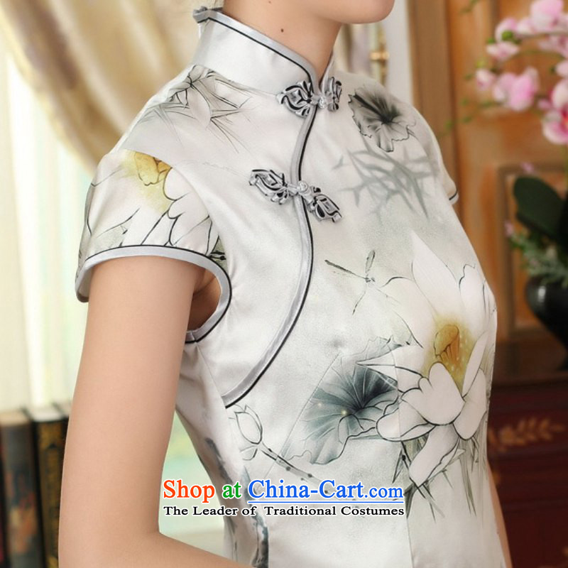 In accordance with the Love l Chinese improved Couture fashion daily Tang dynasty new retro ethnic short of Tang Dynasty cheongsam dress LGD/Z0007# figure in love L XL, , , , shopping on the Internet
