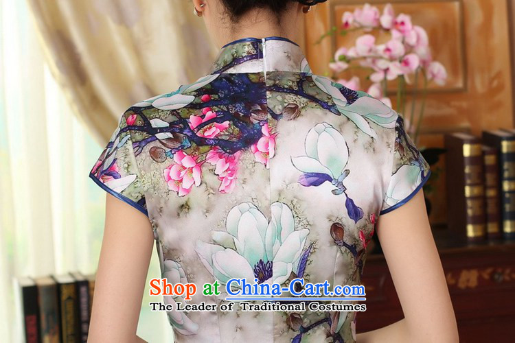In accordance with the love in a trendy new for women retro improved Tang Dynasty Chinese Lotus Sau San Tong load short-sleeved qipao skirt LGD/Z0018# picture color L photo, prices, brand platters! The elections are supplied in the national character of distribution, so action, buy now enjoy more preferential! As soon as possible.