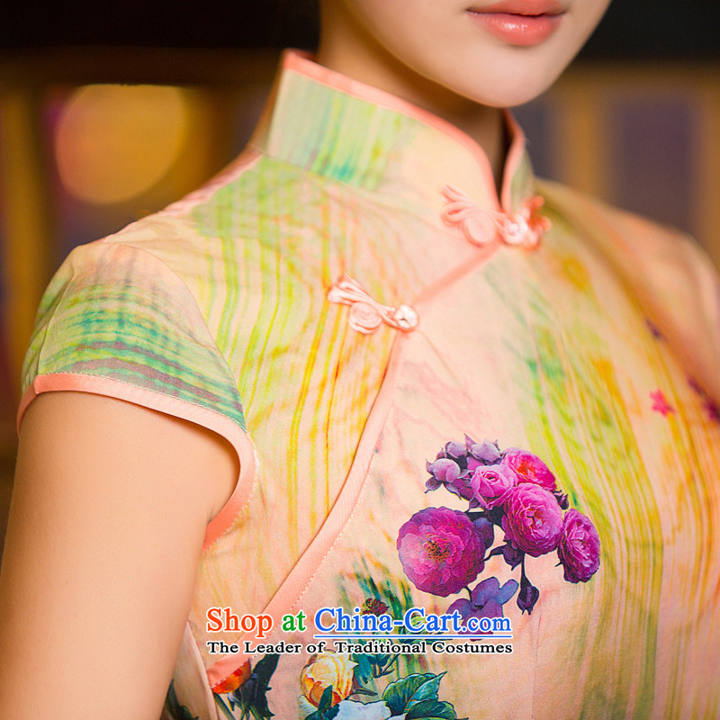 The cross-sa 2015 summer clothing is an integral purple China wind elegant arts short of daily improved cheongsam dress the Yee-QD 154 XL, Elizabeth shopping on the Internet has been pressed.