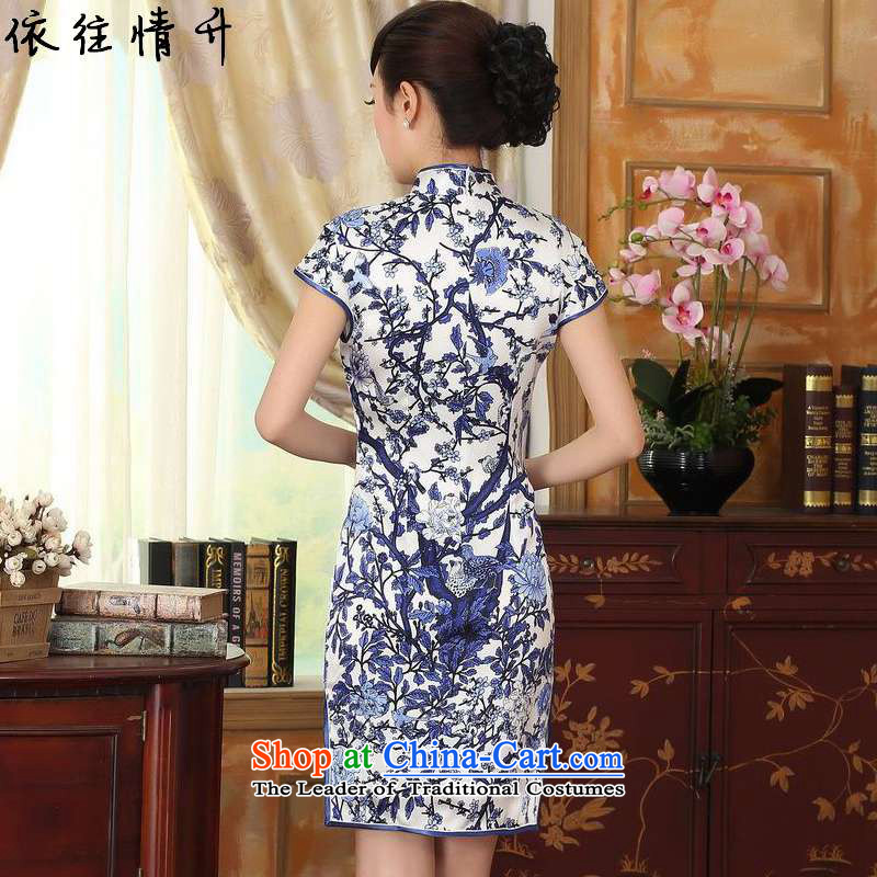 In accordance with the new l love women retro improved Chinese Tang MOUNTING ANGLED badges of classical tray clip Sau San Tong loaded short-sleeved qipao skirt LGD/Z0008# figure , L, in accordance with the Love l , , , shopping on the Internet