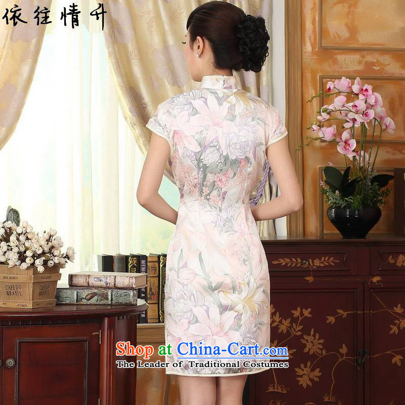 In accordance with the new l love women of ethnic Chinese Tang MOUNTING ANGLED improved pressed to suit short of Sau San Tong replacing cheongsam dress LGD/Z0014# figure in love L XL, , , , shopping on the Internet