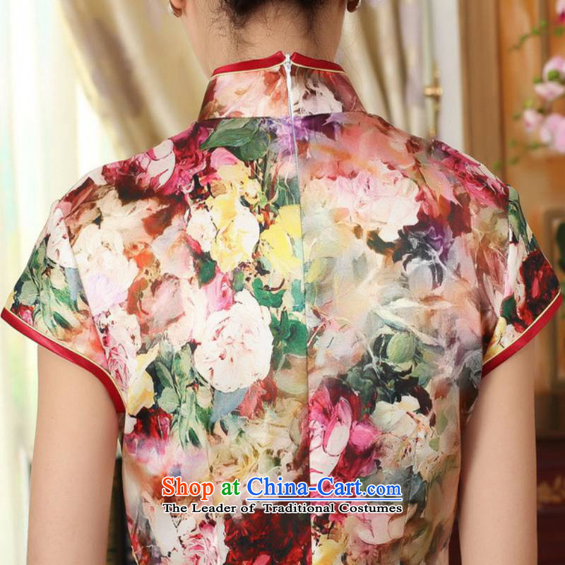 In accordance with the new l love women Retro classic Tang dynasty daily improved tray clip Tang dynasty, Sau San short cheongsam dress LGD/Z0010# figure , L, in accordance with the Love l , , , shopping on the Internet