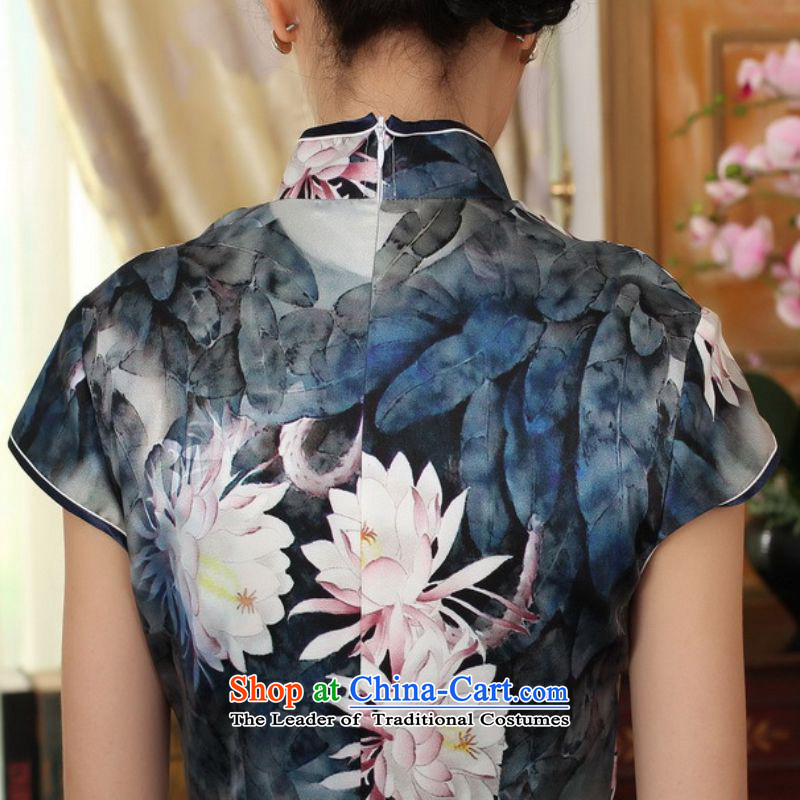 In accordance with the new l love women retro Tang Dynasty Chinese improvement is pressed a mock-neck disc detained Sau San Tong loaded short-sleeved qipao skirt LGD/Z0004# figure , L, in accordance with the Love l , , , shopping on the Internet