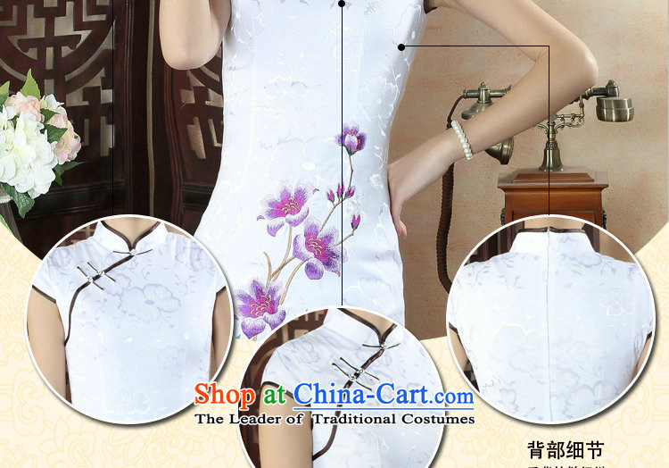 Ms. Sophie find qipao summer new Chinese improved collar embroidered light retro breasted cheongsam dress is purple L picture, prices, brand platters! The elections are supplied in the national character of distribution, so action, buy now enjoy more preferential! As soon as possible.