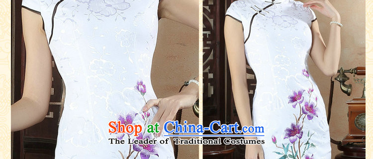 Ms. Sophie find qipao summer new Chinese improved collar embroidered light retro breasted cheongsam dress is purple L picture, prices, brand platters! The elections are supplied in the national character of distribution, so action, buy now enjoy more preferential! As soon as possible.