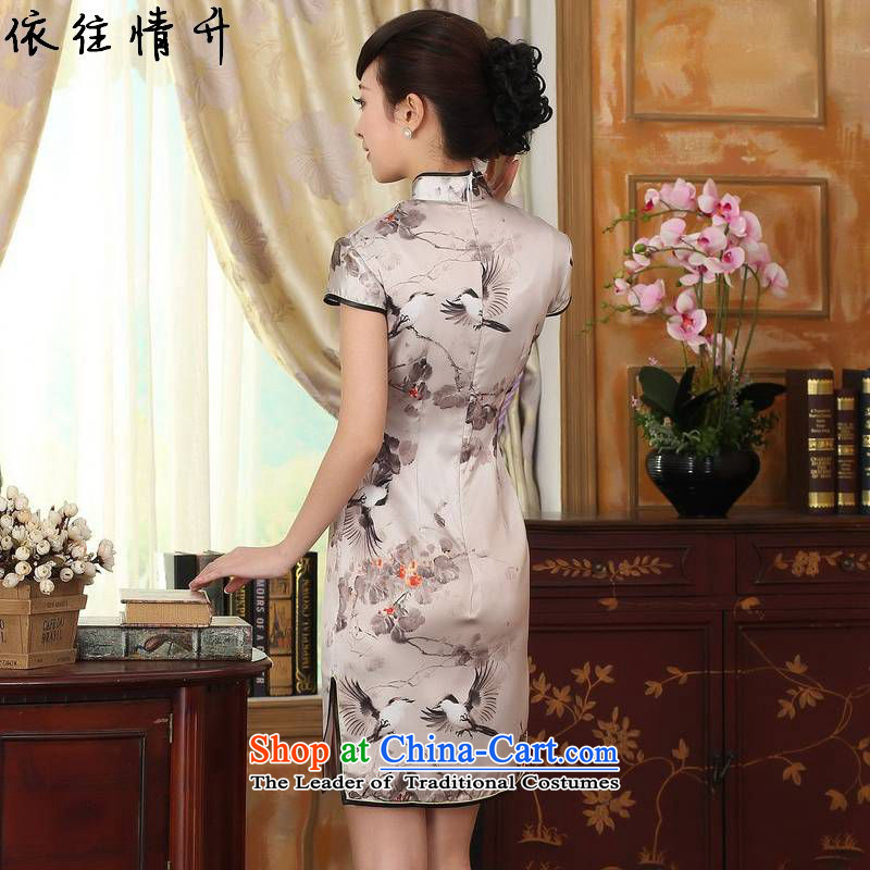 In accordance with the new l love women retro improved Chinese Dress is pressed to suit tray clip Sau San Tong loaded short-sleeved qipao skirt LGD/Z0005#  2XL, figure in love l , , , shopping on the Internet