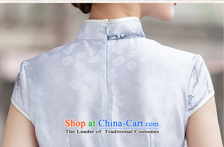 With a Chinese qipao China wind 2015 Summer New Ink Painting Classic short-sleeved improved cheongsam dress S picture, prices, brand platters! The elections are supplied in the national character of distribution, so action, buy now enjoy more preferential! As soon as possible.