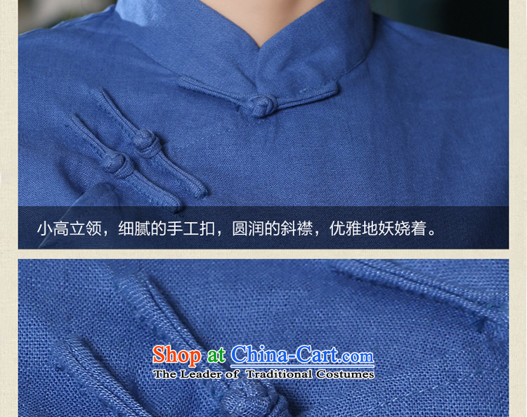 At 2015 new pro-autumn day-to-day summer in the reconstructed long improved blue cotton linen dresses qipao gown + T-shirt shirt M picture, prices, brand platters! The elections are supplied in the national character of distribution, so action, buy now enjoy more preferential! As soon as possible.