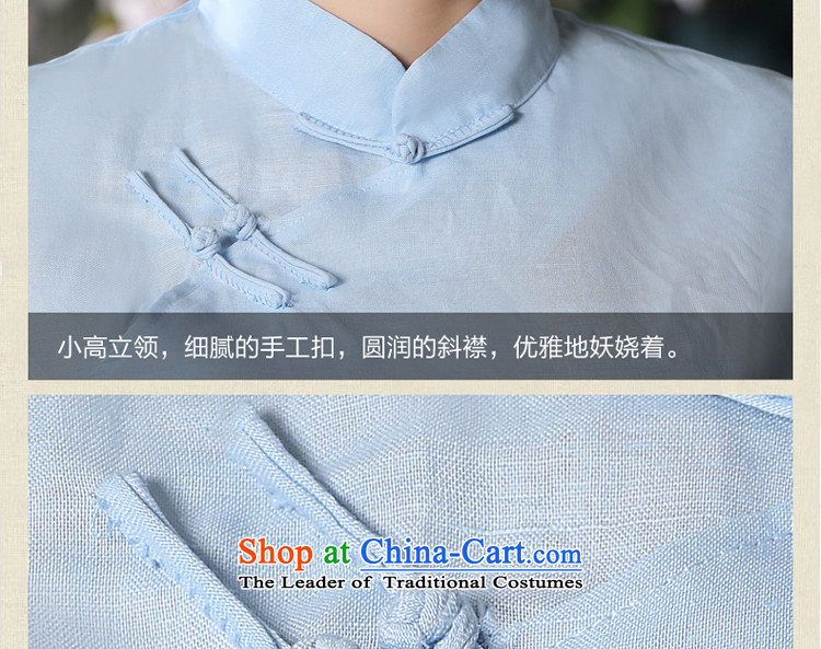 At 2015 new pro-autumn day summer long sleeves improvement retro cotton linen dresses qipao T-shirt, sleeved shirt + skirts XL Photo, prices, brand platters! The elections are supplied in the national character of distribution, so action, buy now enjoy more preferential! As soon as possible.