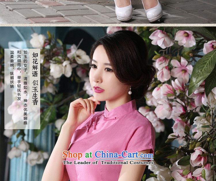 At 2015 new parent in summer and autumn in the long day-to-improved retro cotton linen dresses short-sleeved T-shirt qipao female shirt + 10 days of skirt L-Picture, prices, brand platters! The elections are supplied in the national character of distribution, so action, buy now enjoy more preferential! As soon as possible.