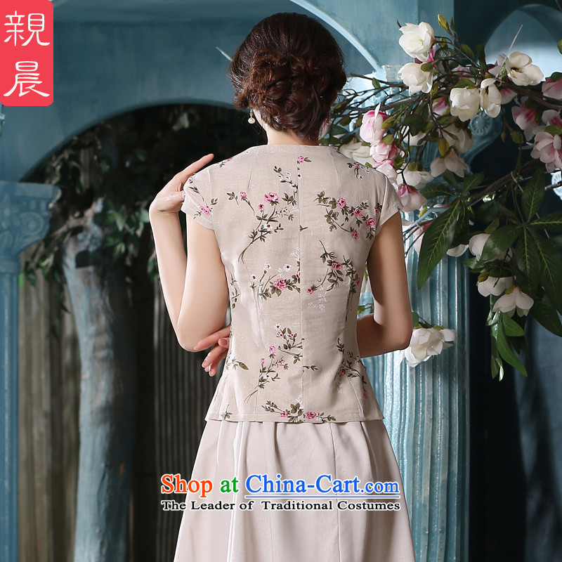 At 2015 new parent cheongsam dress clothes summer short, improvement of nostalgia for the day-to-cotton linen short-sleeved dresses, short-sleeved T-shirt 2XL, pro-am , , , shopping on the Internet
