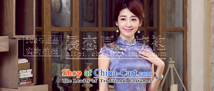 Morning new qipao land 2015 Summer retro short-sleeved improved stylish herbs extract heavyweight silk cheongsam dress with pink 155/S toner picture, prices, brand platters! The elections are supplied in the national character of distribution, so action, buy now enjoy more preferential! As soon as possible.