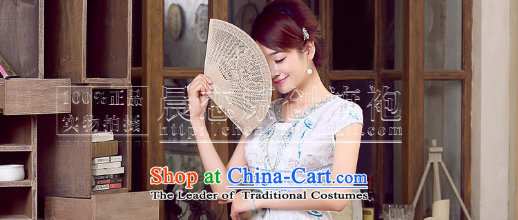 Morning new qipao land 2015 Summer retro short-sleeved improved stylish Chinese cheongsam dress V-Neck dresses Nga Yun purple 155/S picture, prices, brand platters! The elections are supplied in the national character of distribution, so action, buy now enjoy more preferential! As soon as possible.