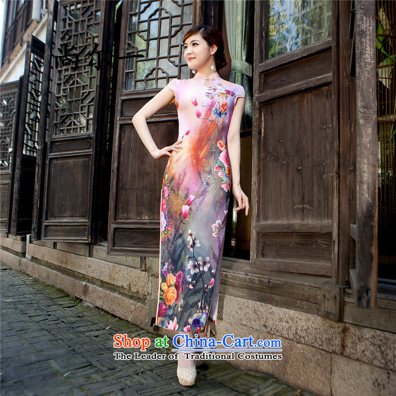 Yet a new summer, Upscale modern-day improved long modal qipao Sau San antique dresses long skirt 5206 rose , L, yet a , , , shopping on the Internet