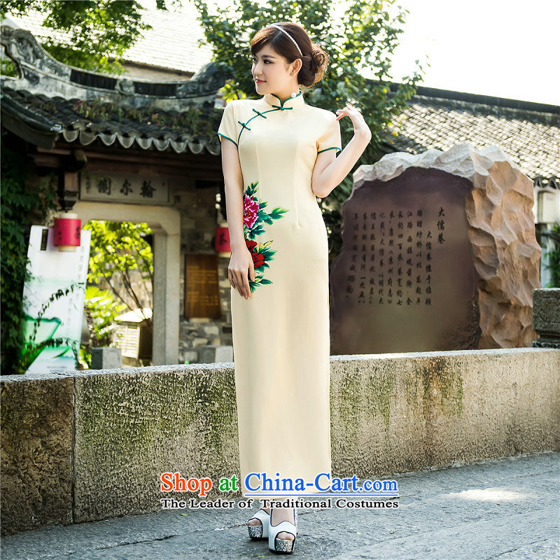 Yet, a new paragraph style improved day-to-day summer qipao China wind long skirt retro Silk Cheongsam long △6,585 map color L, yet a , , , shopping on the Internet