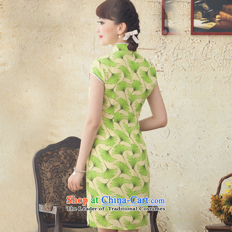 A Pinwheel Without Wind-liang ye 2015 Yat new improved stamp qipao short spring summer daily cheongsam dress suit 2XL, stylish Yat Lady , , , shopping on the Internet