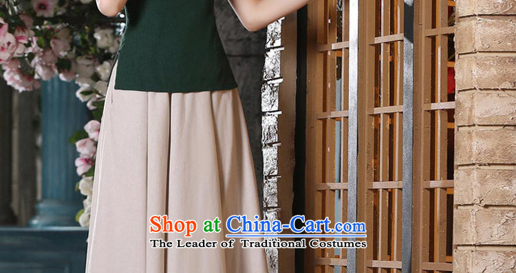 The pro-am daily new 2015 summer and fall with cotton linen clothes retro Ms. qipao short-sleeved in long skirt MU473 shirt + m White Dress 2XL Photo, prices, brand platters! The elections are supplied in the national character of distribution, so action, buy now enjoy more preferential! As soon as possible.