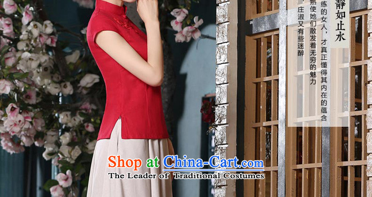 The pro-am new daily short 2015, cotton linen dresses red T-shirt retro improved Ms. stylish dresses AV082 shirt + M white dress did not consider the size of a small picture of a yard large concept, prices, brand platters! The elections are supplied in the national character of distribution, so action, buy now enjoy more preferential! As soon as possible.