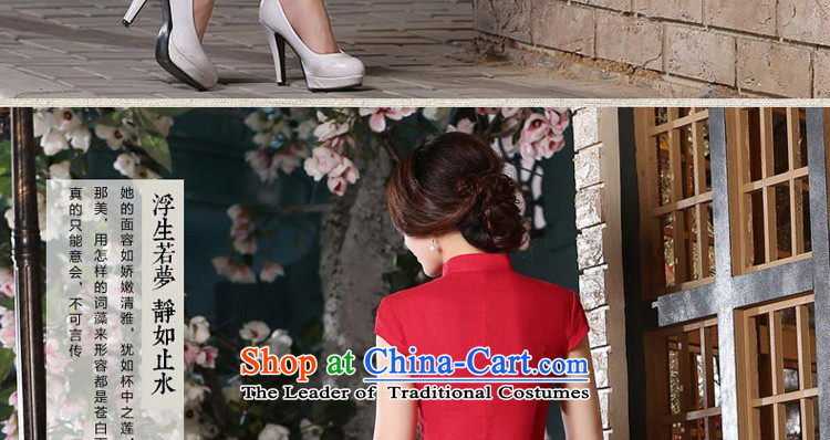 The pro-am new daily short 2015, cotton linen dresses red T-shirt retro improved Ms. stylish dresses AV082 shirt + M white dress did not consider the size of a small picture of a yard large concept, prices, brand platters! The elections are supplied in the national character of distribution, so action, buy now enjoy more preferential! As soon as possible.