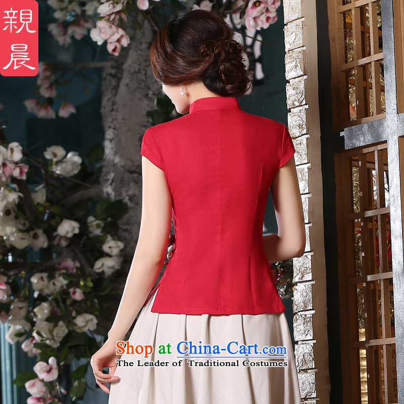 The pro-am new daily short 2015, cotton linen dresses red T-shirt retro improved Ms. stylish dresses AV082 shirt + M white dress did not consider the size is too small a concept, the pro-am , , , Code shopping on the Internet