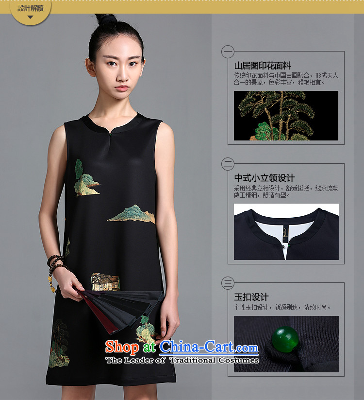【 mustard original- Qin smoke/China wind personality dress girls improved qipao designer brands summer new black spot M pictures, prices, brand platters! The elections are supplied in the national character of distribution, so action, buy now enjoy more preferential! As soon as possible.