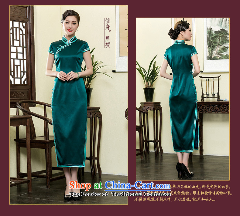 The seal of a new summer, Heavyweight Silk Cheongsam daily improvement of elegant qipao gown banquet dresses purple S picture, prices, brand platters! The elections are supplied in the national character of distribution, so action, buy now enjoy more preferential! As soon as possible.