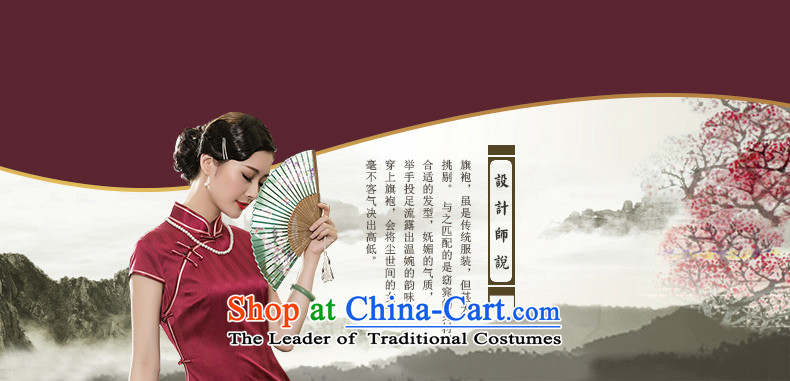 The Seal of heavyweight silk new summer, Ms. elegant qipao daily improved high-end fashion manually dresses RED M picture, prices, brand platters! The elections are supplied in the national character of distribution, so action, buy now enjoy more preferential! As soon as possible.