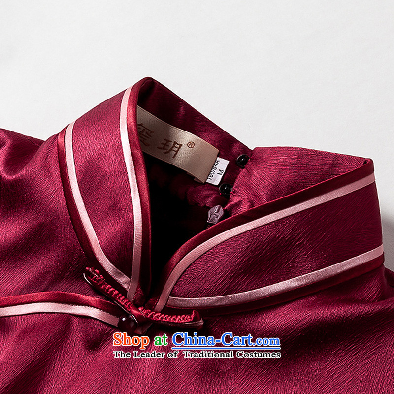 The Seal of heavyweight silk new summer, Ms. elegant qipao daily improved high-end fashion manually dresses RED M seal decreased by , , , shopping on the Internet