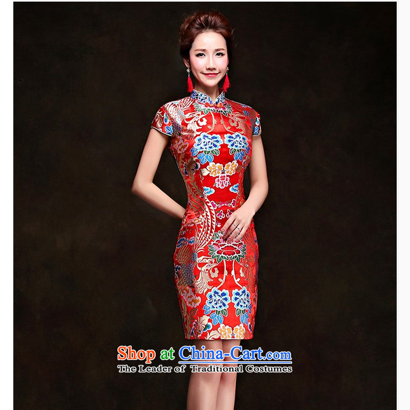 The first white into about marriage qipao chinese women retro wedding dress bride dress 2015 new drink service of the spring and summer red tailored to contact customer service, white first into about shopping on the Internet has been pressed.