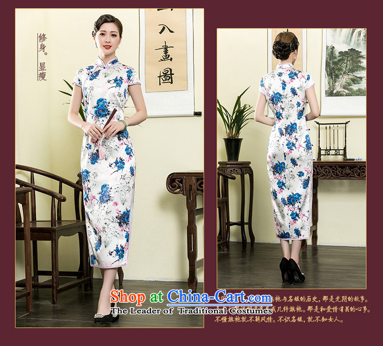 The seal of the Summer 2015 new heavyweight Silk Cheongsam retro , silk stamp long high-end fashion girl dresses picture color L photo, prices, brand platters! The elections are supplied in the national character of distribution, so action, buy now enjoy more preferential! As soon as possible.