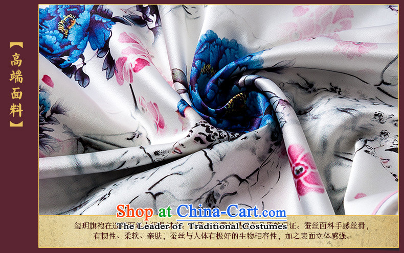 The seal of the Summer 2015 new heavyweight Silk Cheongsam retro , silk stamp long high-end fashion girl dresses picture color L photo, prices, brand platters! The elections are supplied in the national character of distribution, so action, buy now enjoy more preferential! As soon as possible.