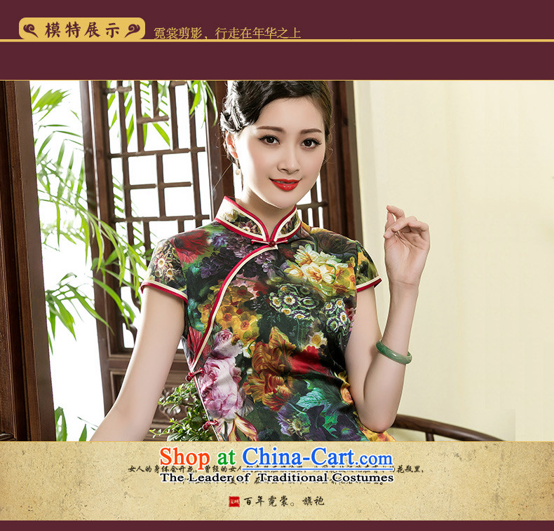 The seal of the Summer 2015 new heavyweight Silk Cheongsam digital printing Stylish retro improvement of old Shanghai Female dress photo color L picture, prices, brand platters! The elections are supplied in the national character of distribution, so action, buy now enjoy more preferential! As soon as possible.