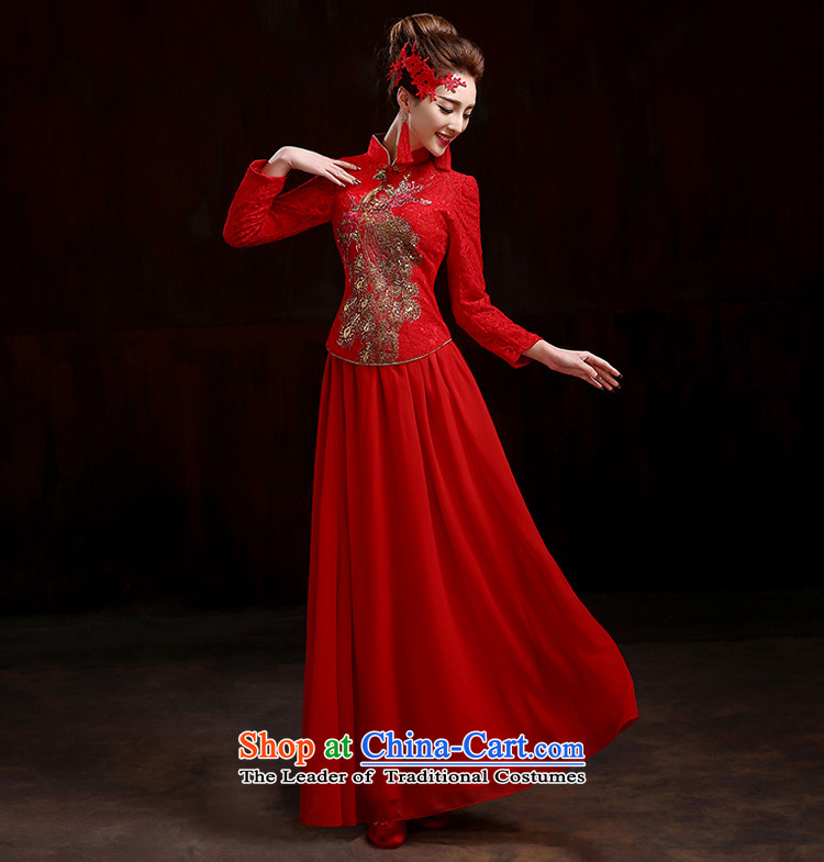 Pure Love bamboo yarn-soo Wo Service 2015 new high-end marriages qipao retro bows service kit qipao spring length of Chinese embroidery cheongsam RED M picture, prices, brand platters! The elections are supplied in the national character of distribution, so action, buy now enjoy more preferential! As soon as possible.