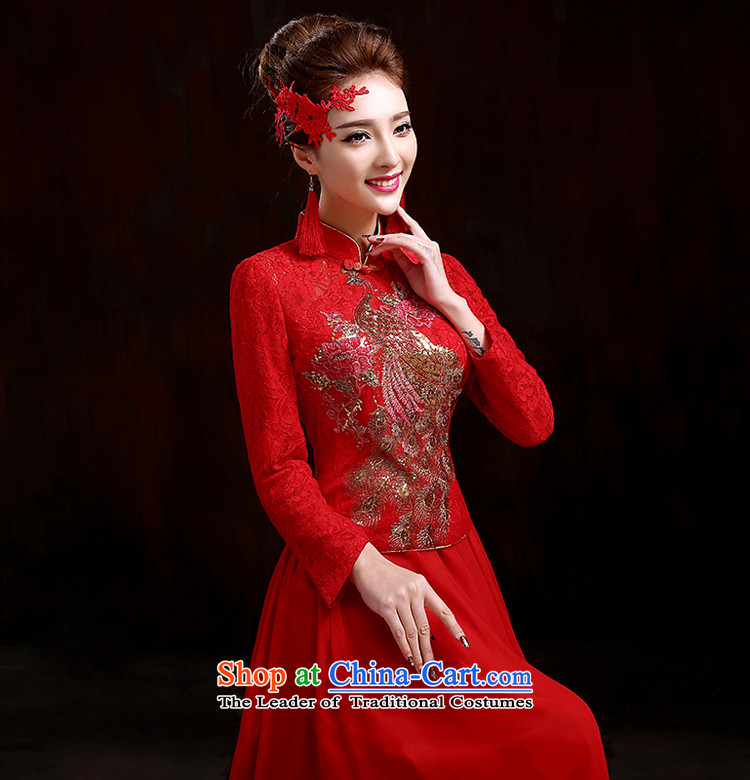 Pure Love bamboo yarn-soo Wo Service 2015 new high-end marriages qipao retro bows service kit qipao spring length of Chinese embroidery cheongsam RED M picture, prices, brand platters! The elections are supplied in the national character of distribution, so action, buy now enjoy more preferential! As soon as possible.
