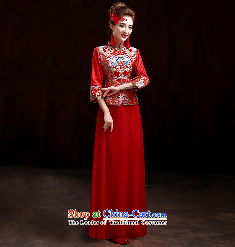 Pure Love bamboo yarn-soo Wo Service 2015 new high-end marriages qipao retro bows service kit qipao spring length of Chinese wedding dress RED M picture, prices, brand platters! The elections are supplied in the national character of distribution, so action, buy now enjoy more preferential! As soon as possible.
