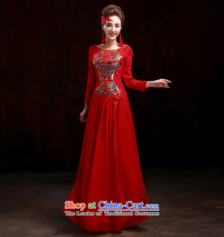 During the spring and autumn bride bows services 2015 new red marriage qipao gown Sau San stylish long-sleeved wedding dresses qipao gown red XL improved picture, prices, brand platters! The elections are supplied in the national character of distribution, so action, buy now enjoy more preferential! As soon as possible.