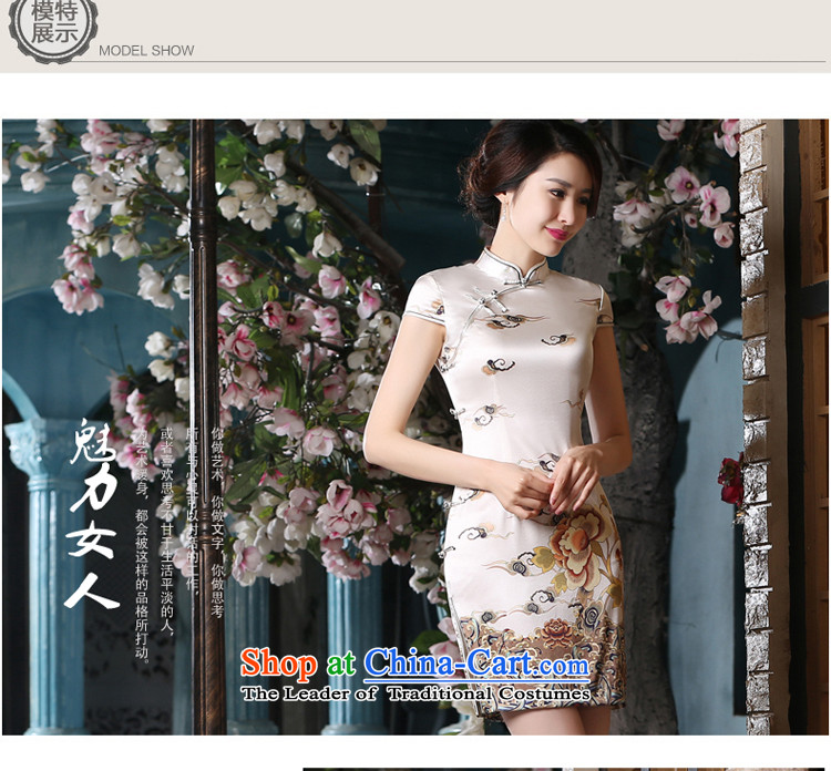 At 2015 new pro-summer daily improvements qipao stylish silk short, Retro herbs extract Ms. short skirt) L photo, prices, brand platters! The elections are supplied in the national character of distribution, so action, buy now enjoy more preferential! As soon as possible.