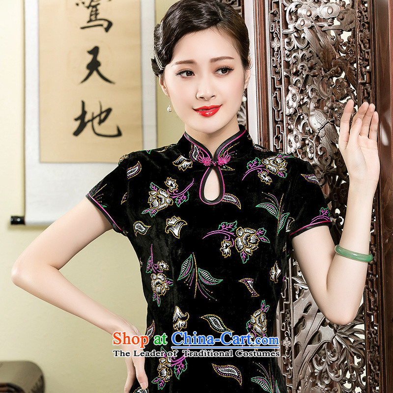 The seal of the Summer 2015 new long qipao gown improved mother scouring pads, stylish cheongsam dress photo color XXL, seal decreased by , , , shopping on the Internet
