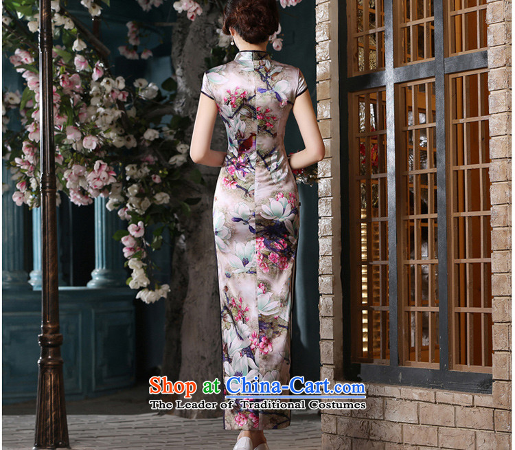 The pro-am retro style improvement of silk Sau San herbs extract long skirt-to-day summer 2015 new cheongsam long XL Photo, prices, brand platters! The elections are supplied in the national character of distribution, so action, buy now enjoy more preferential! As soon as possible.