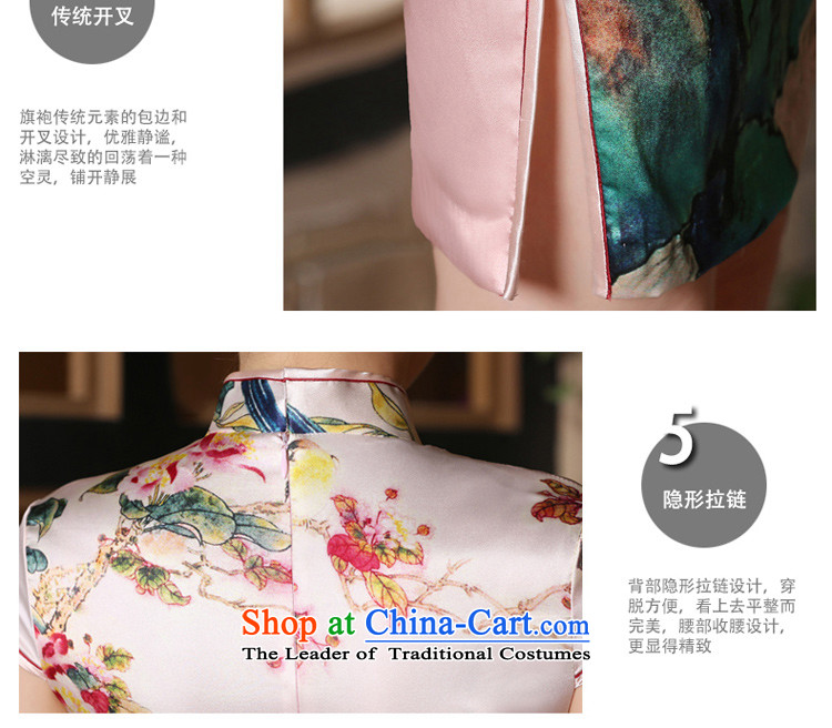 At 2015 new pro-silk decorated in antique improvements summer daily short of modern sauna Silk Cheongsam Dress Short) S picture, prices, brand platters! The elections are supplied in the national character of distribution, so action, buy now enjoy more preferential! As soon as possible.