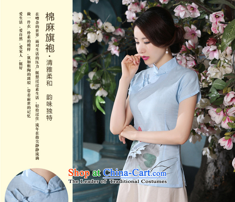 The pro-am summer daily ethnic women cotton linen Tang Dynasty Chinese Antique linen package improved female clothes A0079-a qipao +P0011 skirt L photo T-shirt, prices, brand platters! The elections are supplied in the national character of distribution, so action, buy now enjoy more preferential! As soon as possible.