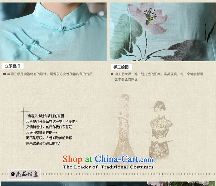 At 2015 new pro-summer cotton linen Chinese daily retro improved Tang Dynasty Package of ethnic female qipao A0079-c +P0011 shirt skirts shirt S picture, prices, brand platters! The elections are supplied in the national character of distribution, so action, buy now enjoy more preferential! As soon as possible.