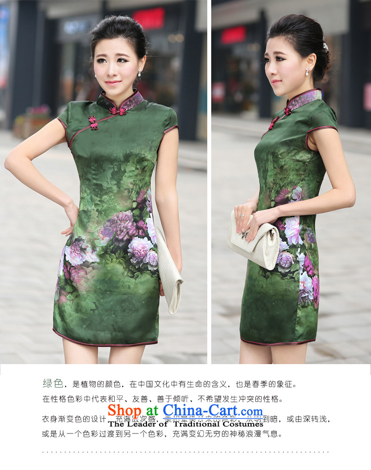 Sau Kwun Tong spend of sea classical videos qipao/summer retro thin, stylish improved picture qipao skirt color L picture, prices, brand platters! The elections are supplied in the national character of distribution, so action, buy now enjoy more preferential! As soon as possible.