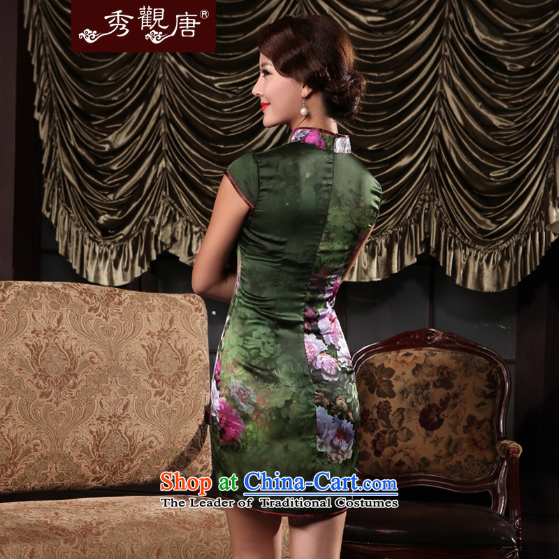 Sau Kwun Tong spend of sea classical videos qipao/summer retro thin, stylish improved picture qipao skirt color L, Sau Kwun Tong shopping on the Internet has been pressed.
