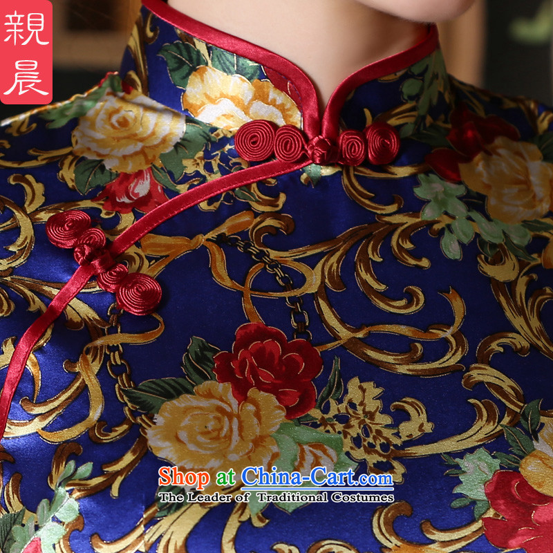 The pro-am daily new 2015 Ms. summer short of upscale contemporary improved silk herbs extract cheongsam dress short of pro-morning.... 3XL, shopping on the Internet