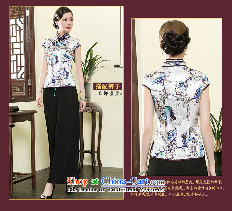 The seal of a new summer, Heavyweight Silk Cheongsam shirt retro elegant improved Chinese short-sleeved Ms. Tang dynasty picture color pictures, prices, XXL brand platters! The elections are supplied in the national character of distribution, so action, buy now enjoy more preferential! As soon as possible.