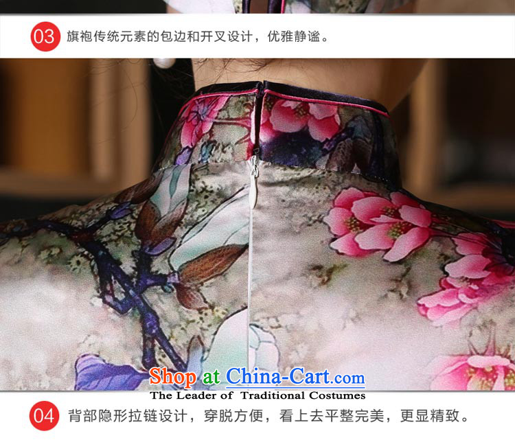 The new 2015 pro-am-to-day summer short of stylish improved short-sleeved upscale silk herbs extract cheongsam dress short) S picture, prices, brand platters! The elections are supplied in the national character of distribution, so action, buy now enjoy more preferential! As soon as possible.