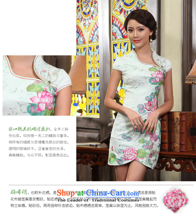 [Sau Kwun Tong] show improved stylish cheongsam dress I should be grateful if you would arrange for summer 2015 new embroidered dress photo color pictures, prices, XXL brand platters! The elections are supplied in the national character of distribution, so action, buy now enjoy more preferential! As soon as possible.